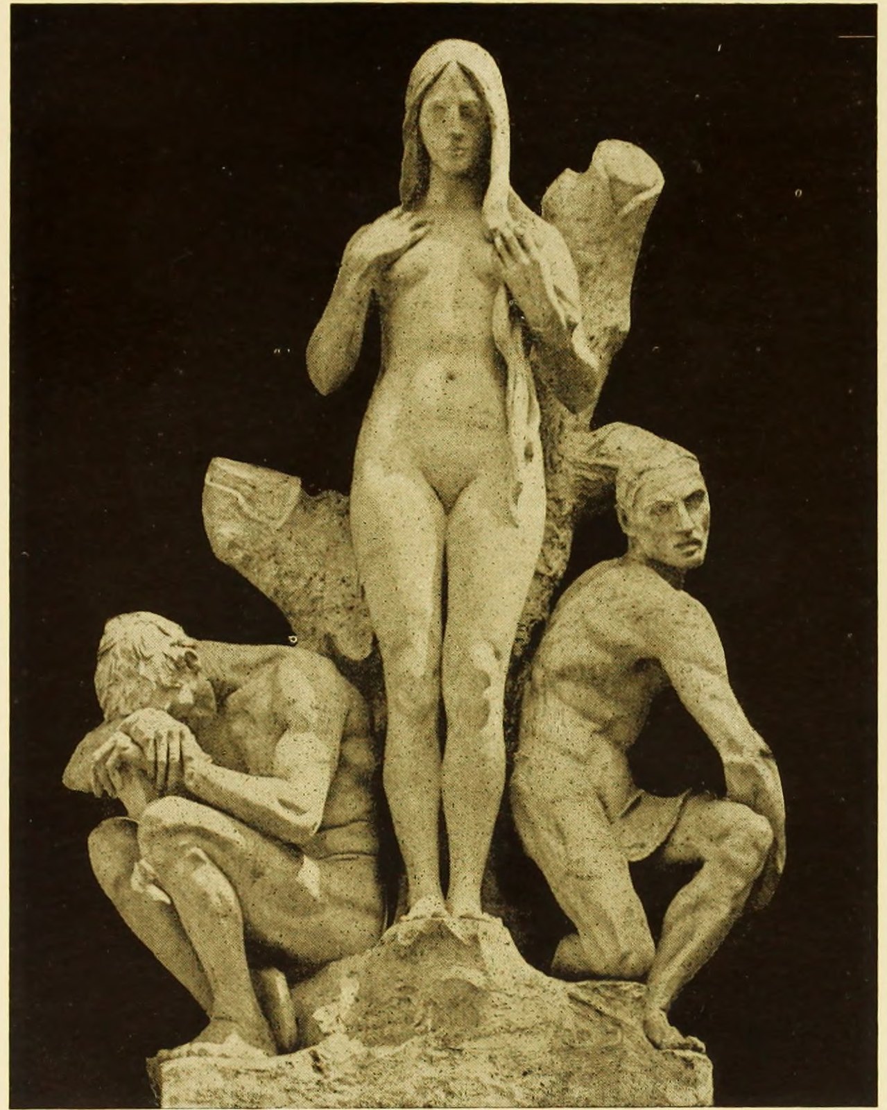 Winter and Autumn, Furio Piccirilli's figures for the Court of the Four Seasons