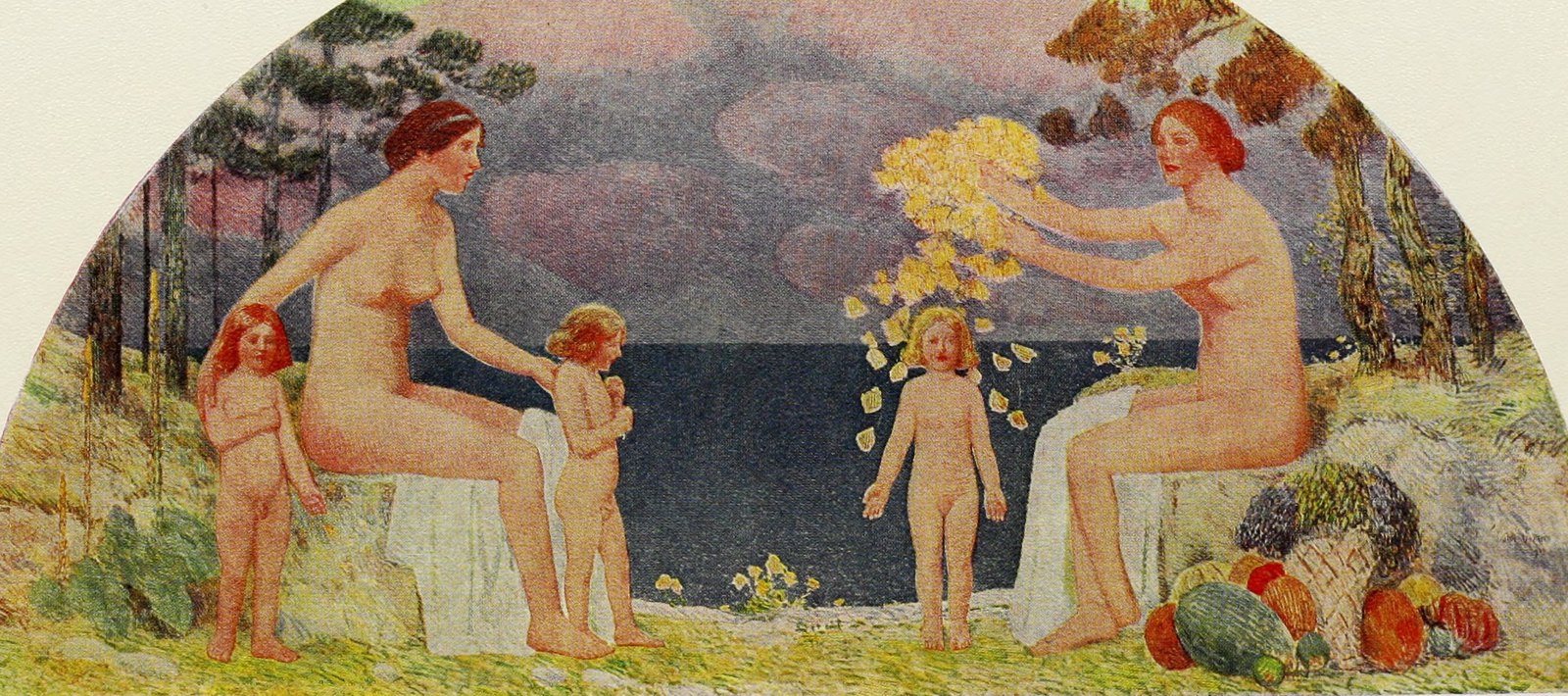 Childe Hassam's Fruits and Flowers, mural for the Court of Palms