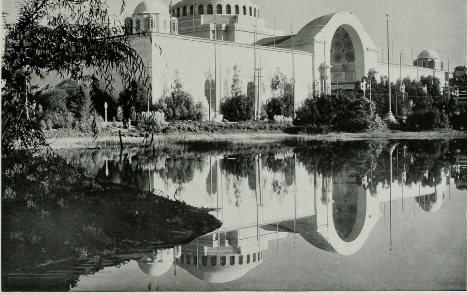 The Palace of Education across the lagoon