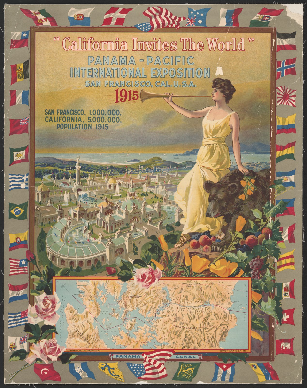 "California Invites the World" Panama-Pacific International Exposition, San Francisco, Cal. U.S.A., 